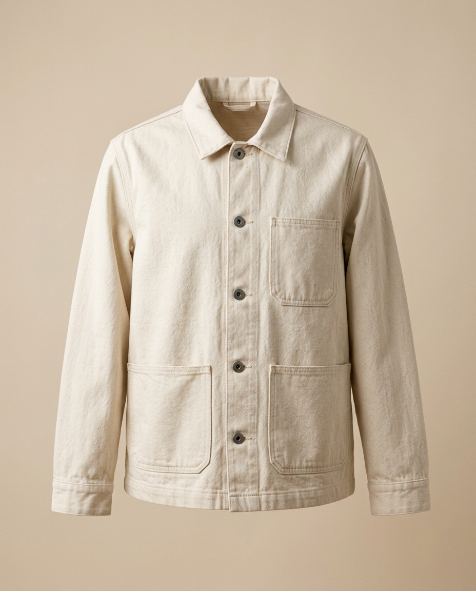 Ecru Denim Chore Jacket