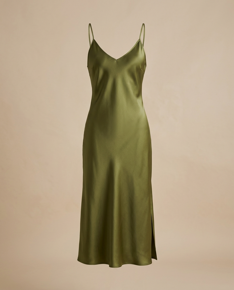 Silk Midi Slip Dress